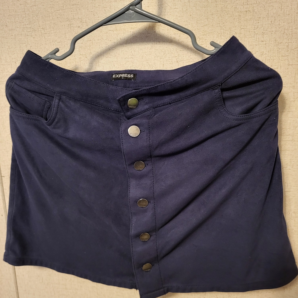 Express Women's Dark Blue Mini Skirt
